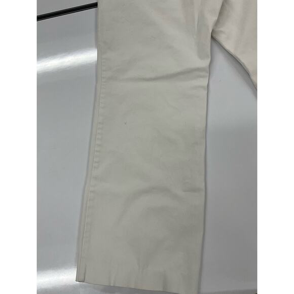Chico’s Women Stretch White Jeans Straight Leg Flat Hook and Eye Closure Size 3 - Picture 3 of 7